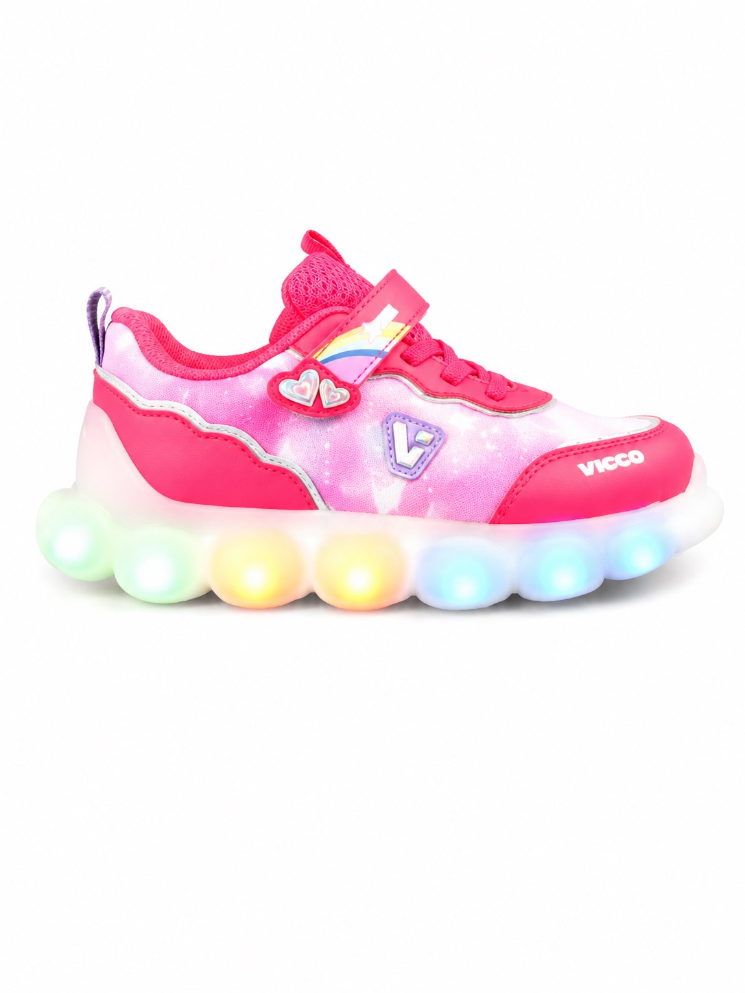 Vicco Balloon Işıklı Kız Çocuk Spor Ayakkabı  Ortopedik Taban Sneaker 29-33 FUŞYA
