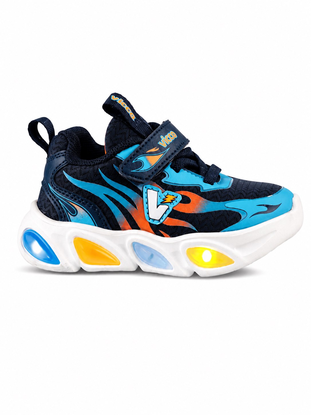 Vicco Erkek Çocuk  Coin Ortopedik Işıklı  Sneaker Spor Ayakkabı 22-25 LACİVERT