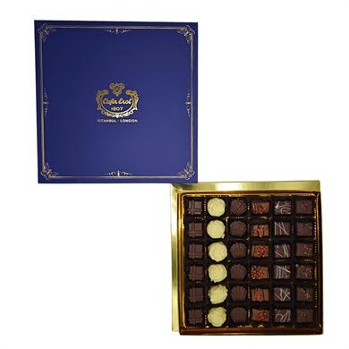 36lı Hediyelik Spesiyal Çikolata Lüx Mavi Kutu