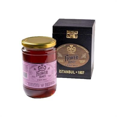 عسل الزهور في علبة خشبية 850 جرام