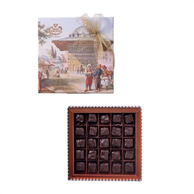 حلقوم تركي مغطى بالشوكولاتة بالفستق في علبة هدايا - Osmanlı Meydan