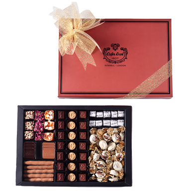 Şekerci Cafer ErolÇikolata Mix Kutu - Kahverengi Karton Kutu