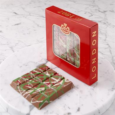 شوكولاتة دبي - علبة حمراء مع نافذة 75 غرام