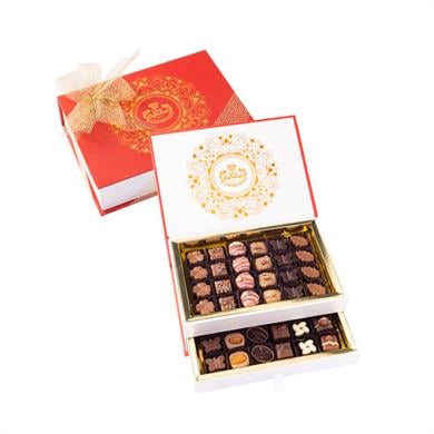El Yapımı Spesiyal Çikolata - Kırmızı İki Katlı Kutu 48 Adet