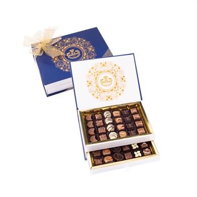 El Yapımı Spesiyal Çikolata - Lacivert İki Katlı Kutu 48 Adet