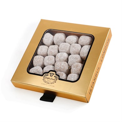 Karamel Çikolata Kaplı Damla Sakızlı Lokum Altın Kutu 110g