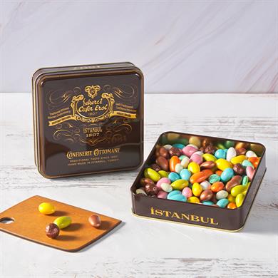 Şekerci Cafer ErolKarışık Draje Küçük Retro Tenekede 500 gr (Ücretsiz Kargo)