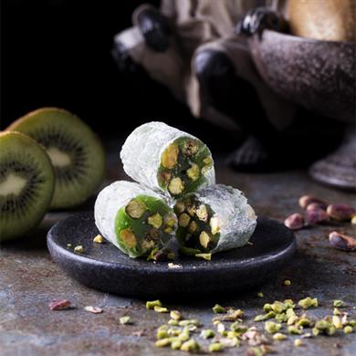 راحة تركية بنكهة الكيوي مع الفستق