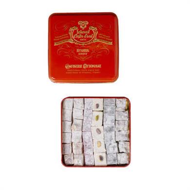 البهجة التركية المسحوقة في علبة صغيرة ريترو