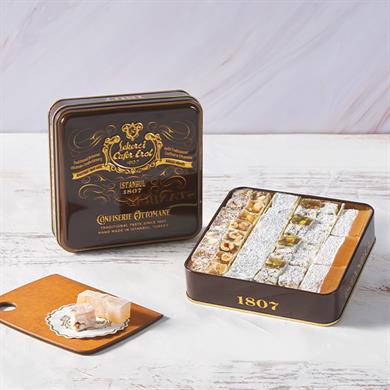 لوكم مختلط بالسكر البودرة، علبة معدنية صغيرة 380 جرام (شحن مجاني)