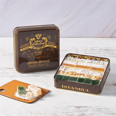 لوكم مختلط بالسكر البودرة، علبة معدنية صغيرة 380 جرام (شحن مجاني)