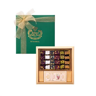مجموعة هدية خاصة من البهجة التركية والكولونيا - الصندوق الأخضر