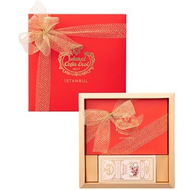 مجموعة هدية خاصة من البهجة التركية والكولونيا - صندوق أحمر