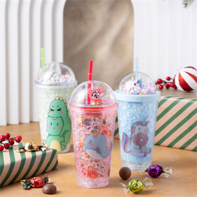 Yılbaşı Özel Pipetli Bardak Karamel ve Twist Çikolata