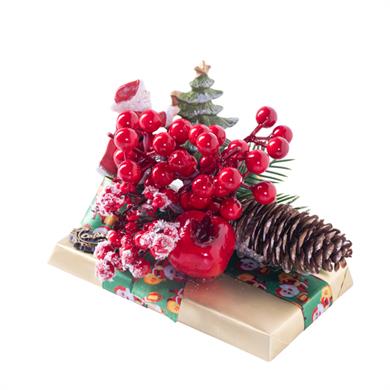 شوكولاتة لوحية خاصة برأس السنة - تمثال سانتا كلوز يزين الشجرة