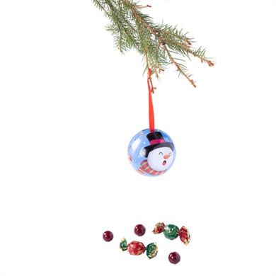 Yılbaşı Süsleme Topu - Büyük Kardan Adam 3 Adet