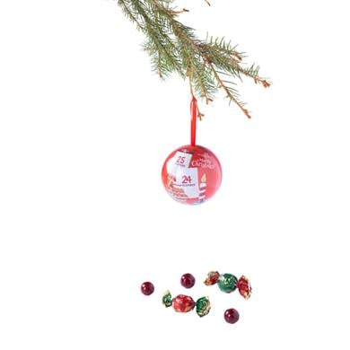 Yılbaşı Süsleme Topu - Kırmızı Merry Christmas 3 Adet