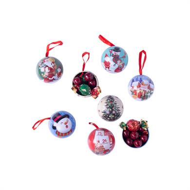 Yılbaşı Süsleme Topu - Mavi Merry Christmas 3 adet