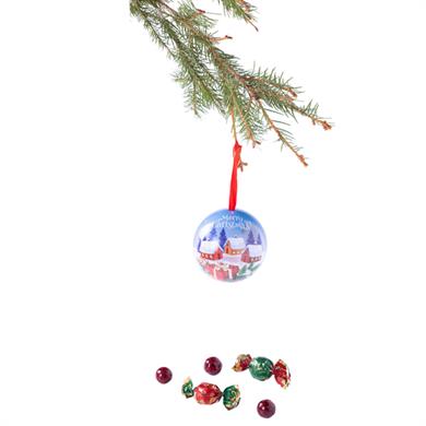 Yılbaşı Süsleme Topu - Mavi Merry Christmas 3 adet