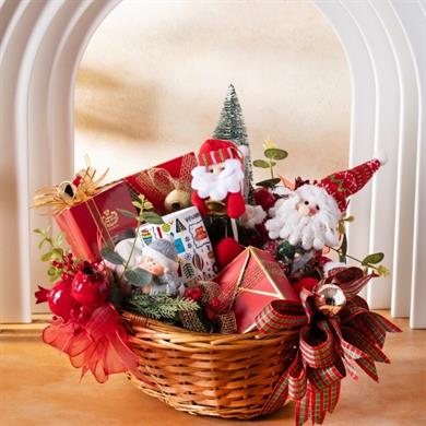IDEE - IDEE　GARNITURE BASKET　M　Red yilbasi-ozel-hediye-sepeti-