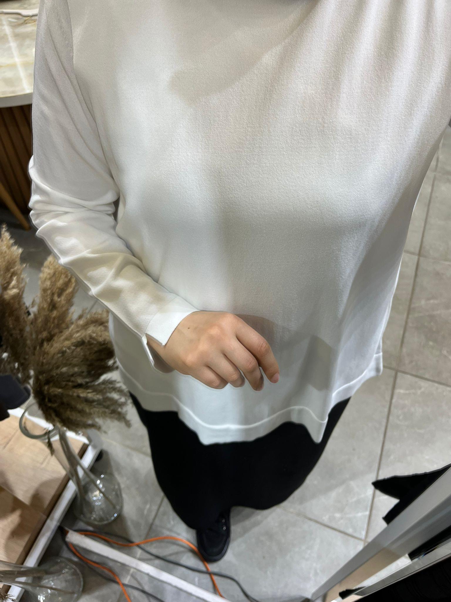 Nuss 902 Basic Merserize Tunik Ekru