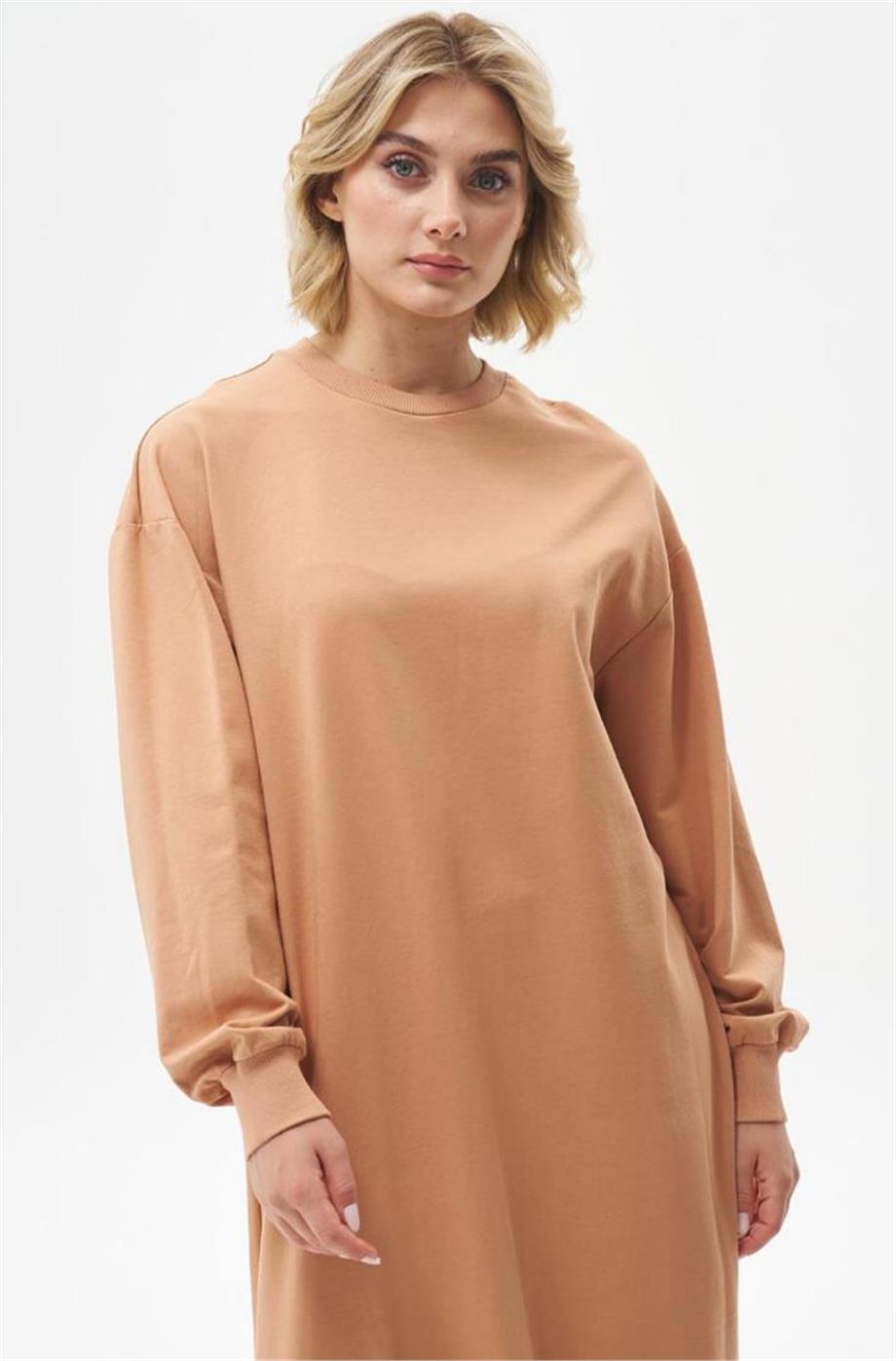 Uzun Kollu Sweat Taba Levidor