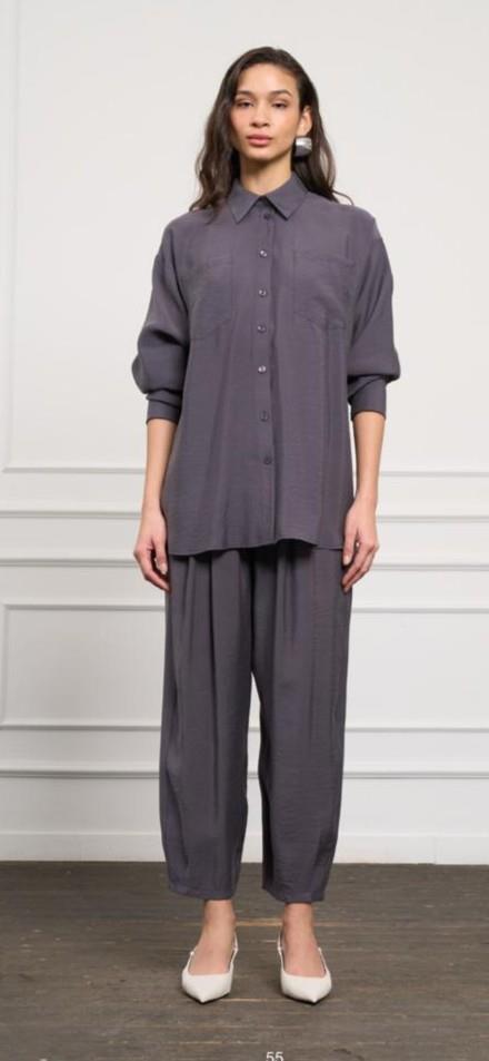 Nuss Cep Detaylı Pantolonlu Takım Antrasit 1046