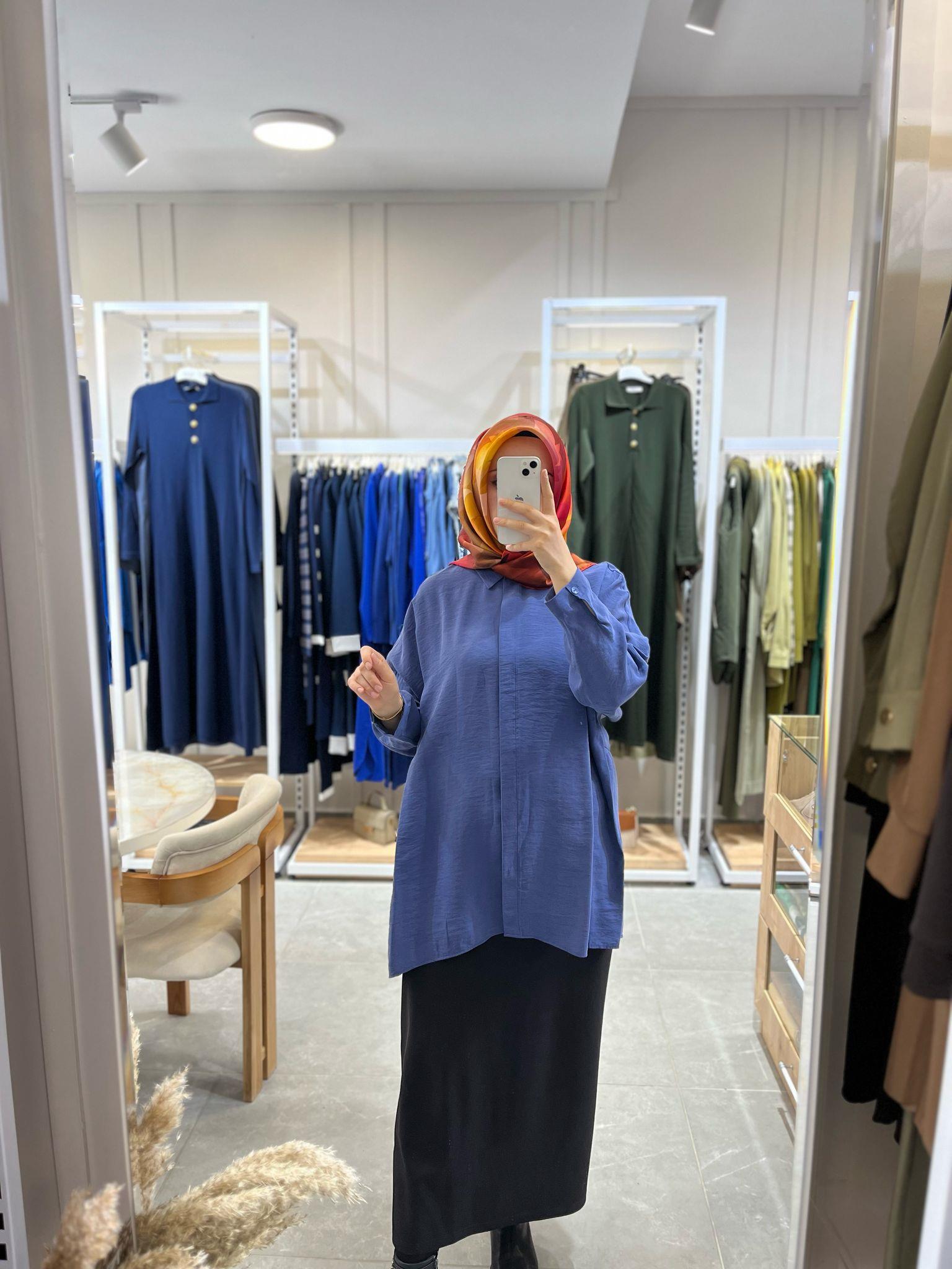 Nuss 3001 Oversize Düğmeli Gömlek İndigoGömlekNuss3868NussNuss 3001 Oversize Düğmeli Gömlek İndigo