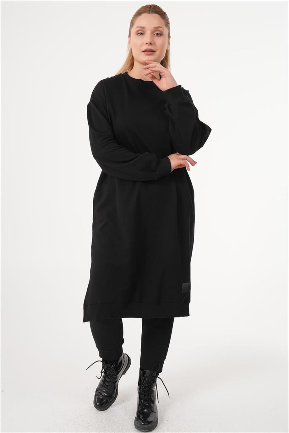 Uzun Kollu Sweat Siyah Levidor