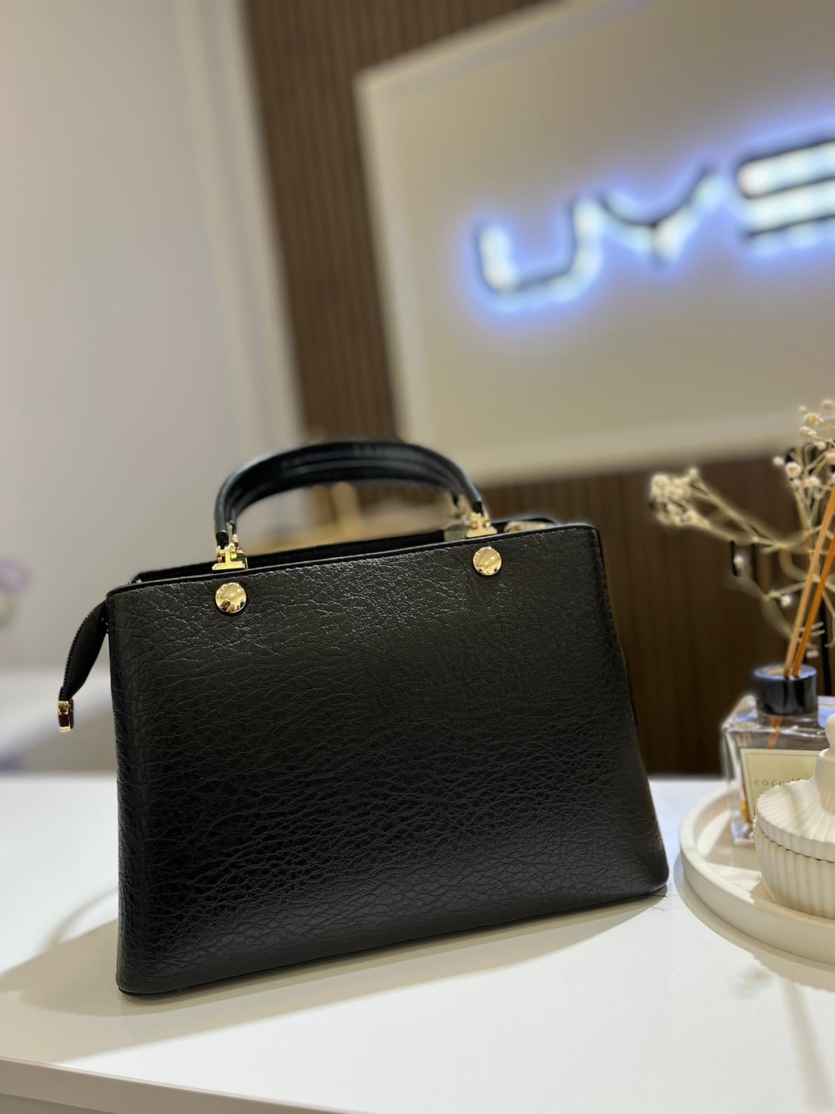 Nas Şık Kadın Midi El ve Omuz Çantası Siyah Victoria 1529