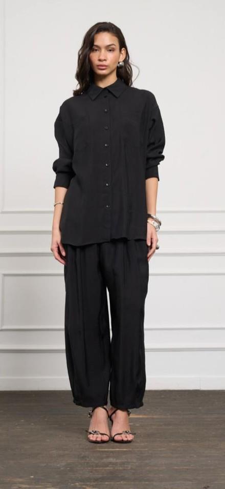 Nuss Cep Detaylı Pantolonlu Takım Siyah 1046