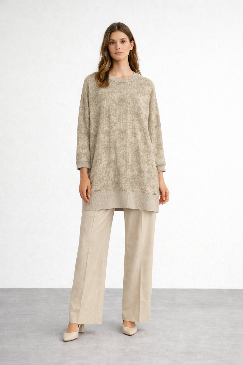 Nuss 3013 Jakar Detay Tunik VizonTunikNuss3937NussNuss 3013 Jakar Detay Tunik Vizon