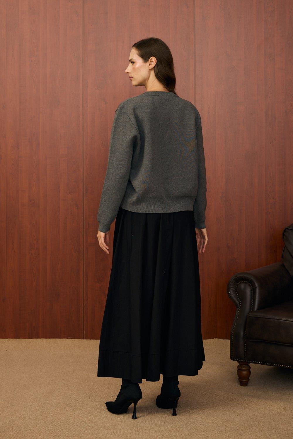 Merwish 1557 Bomber Mini Hırka Antrasit