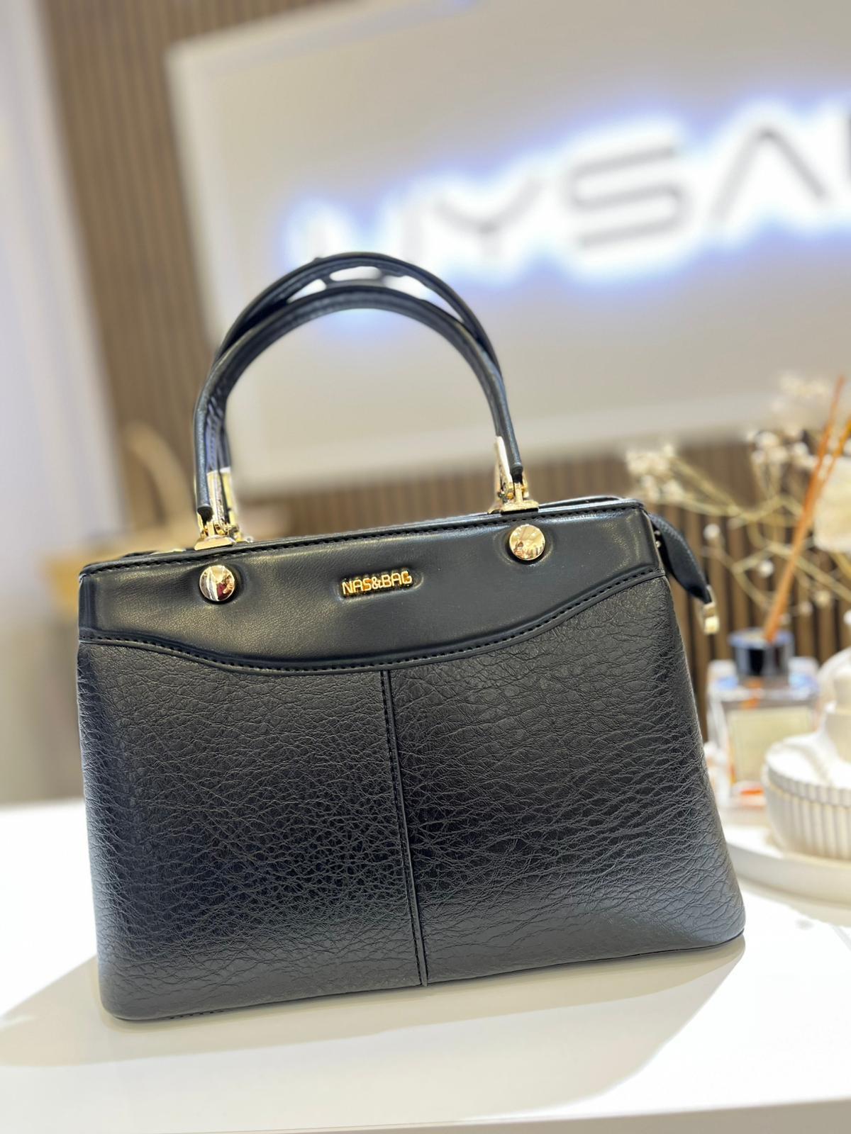 Nas Şık Kadın Midi El ve Omuz Çantası Siyah Victoria 1529