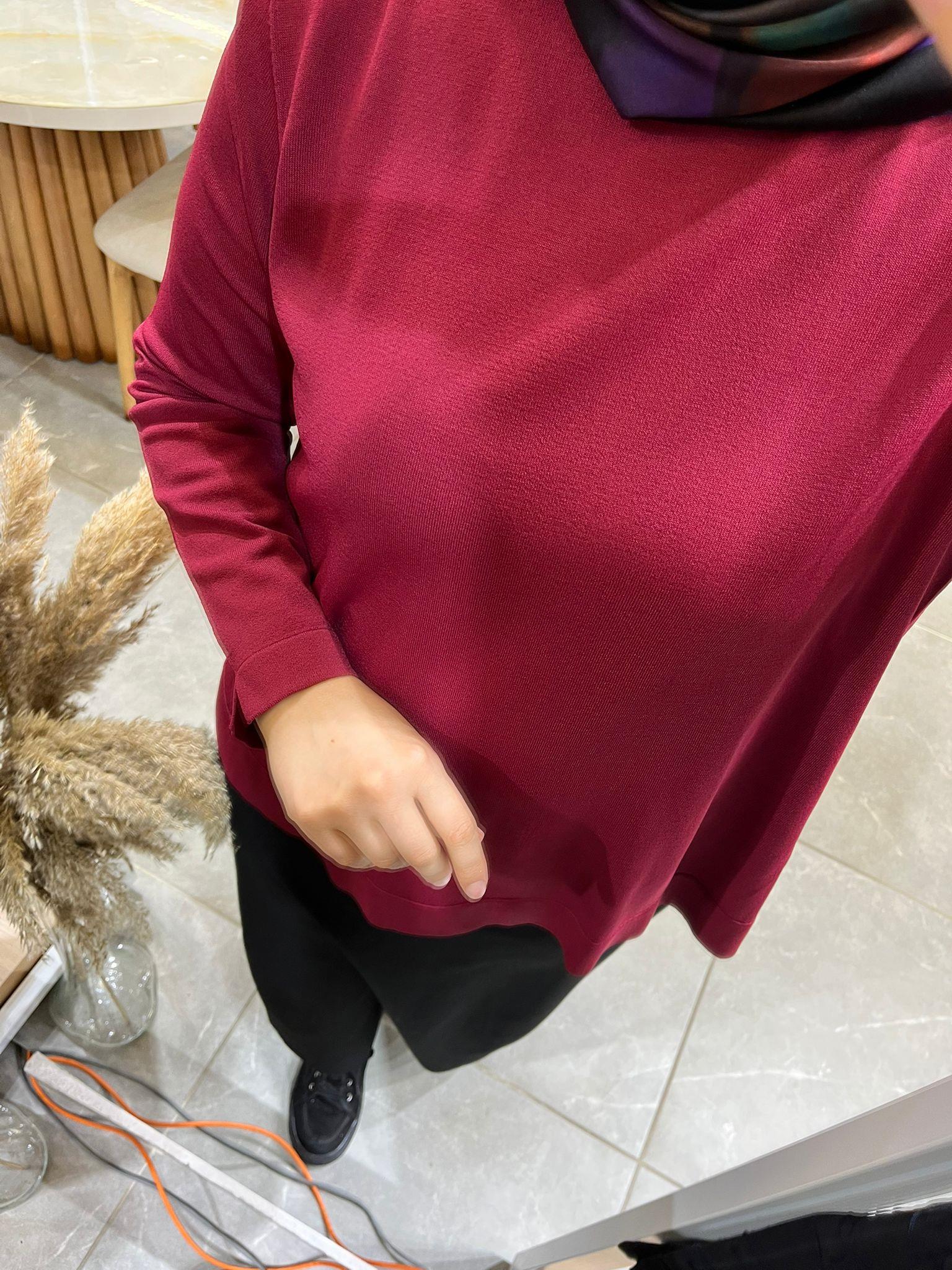 Nuss 902 Basic Merserize Tunik Vişne