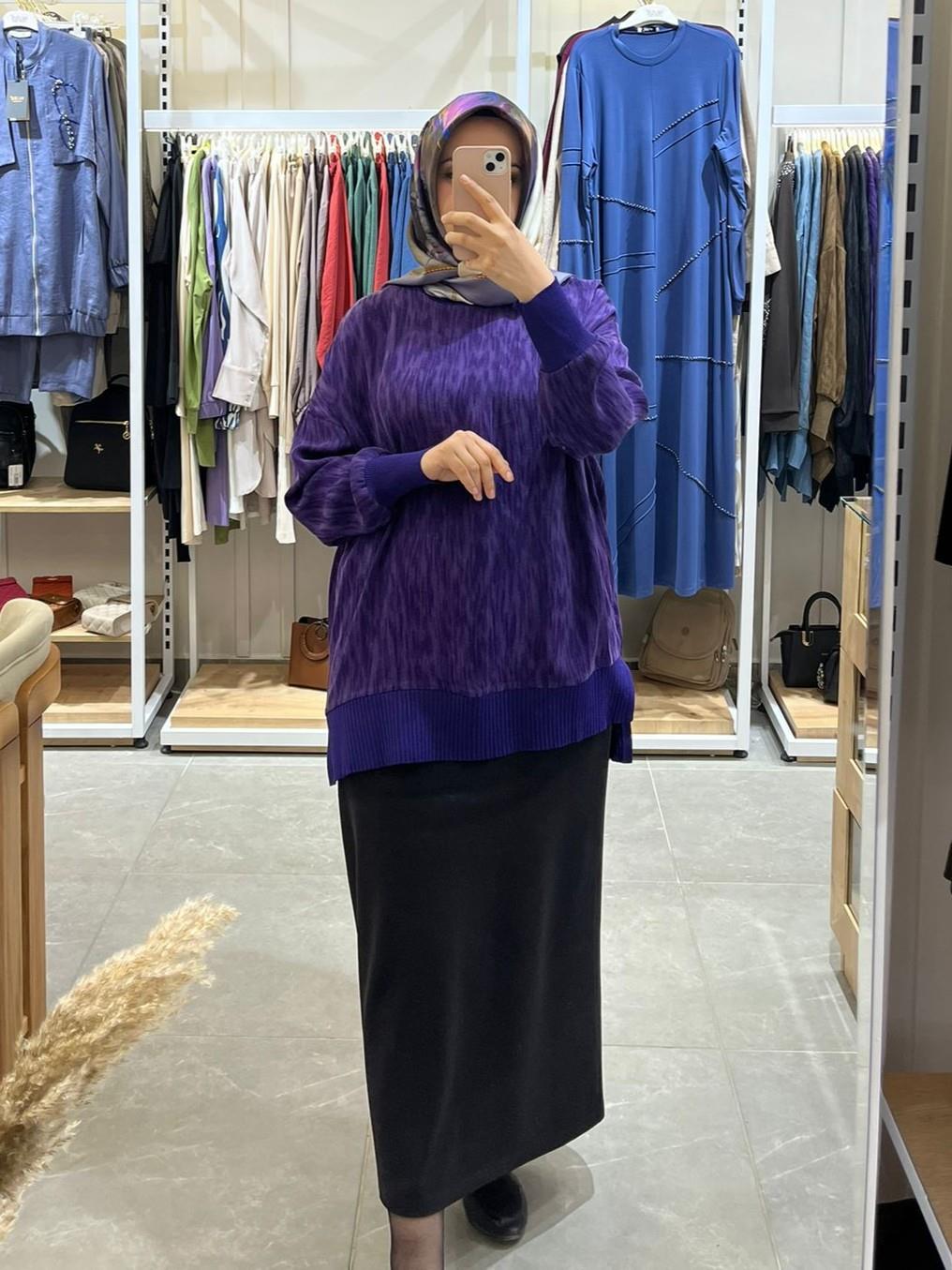 Nuss Tunik Mor 3009
