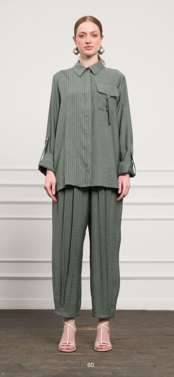 Nuss Pantolonlu Takım Haki 1041