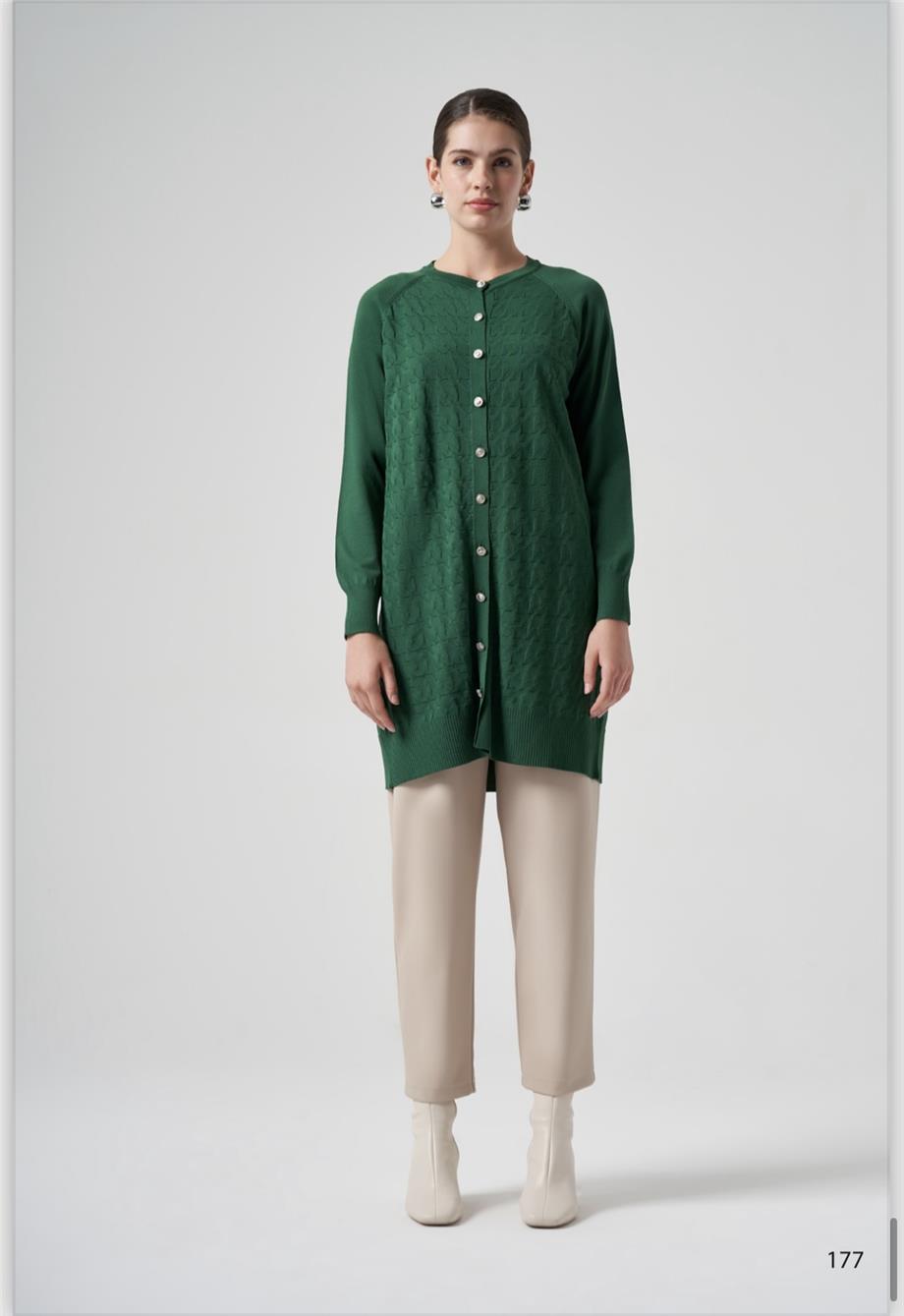 Nuss Kazayağı Desenli Hırka 1111 benetton