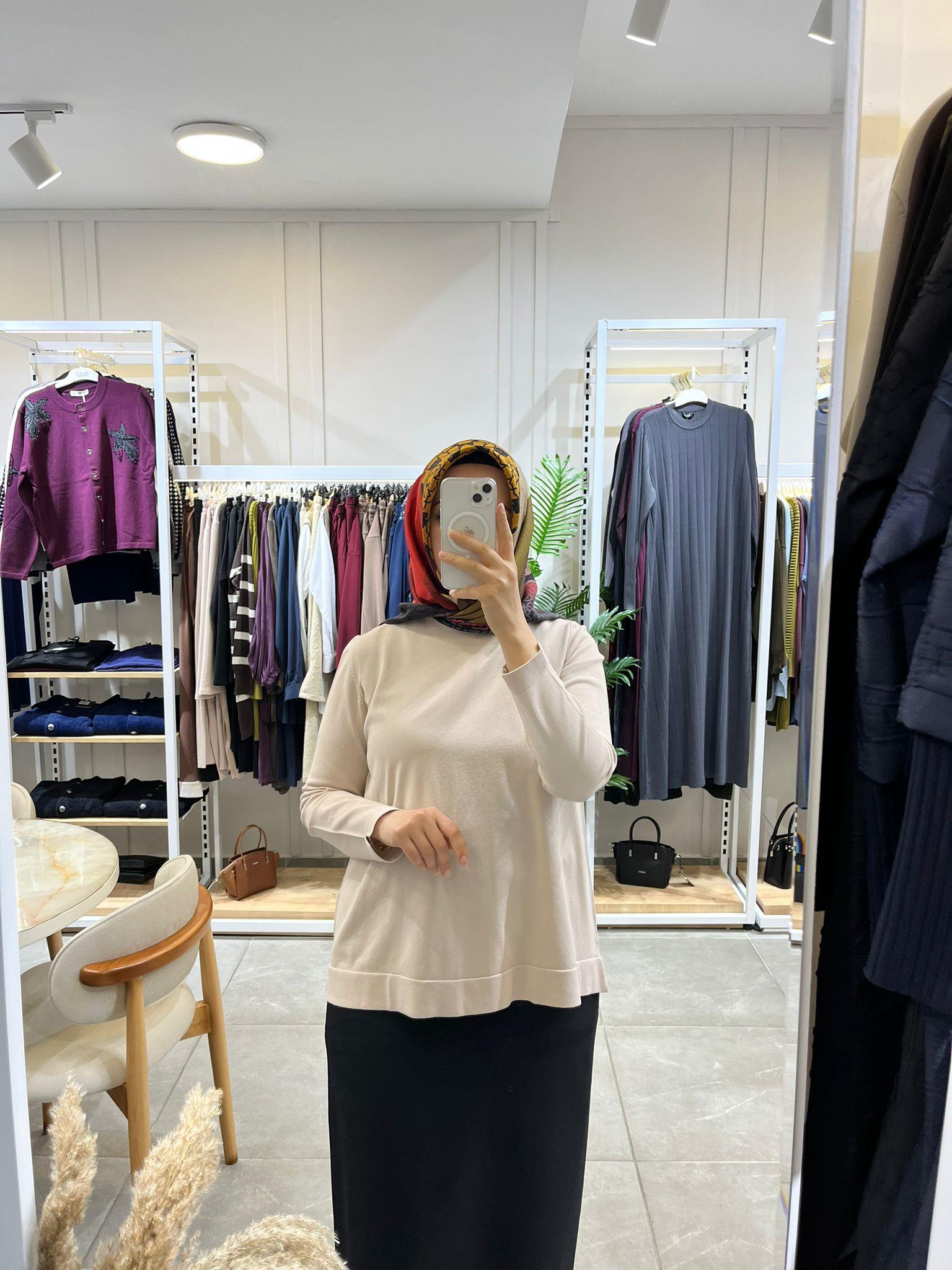 Nuss 902 Basic Merserize Tunik Bej