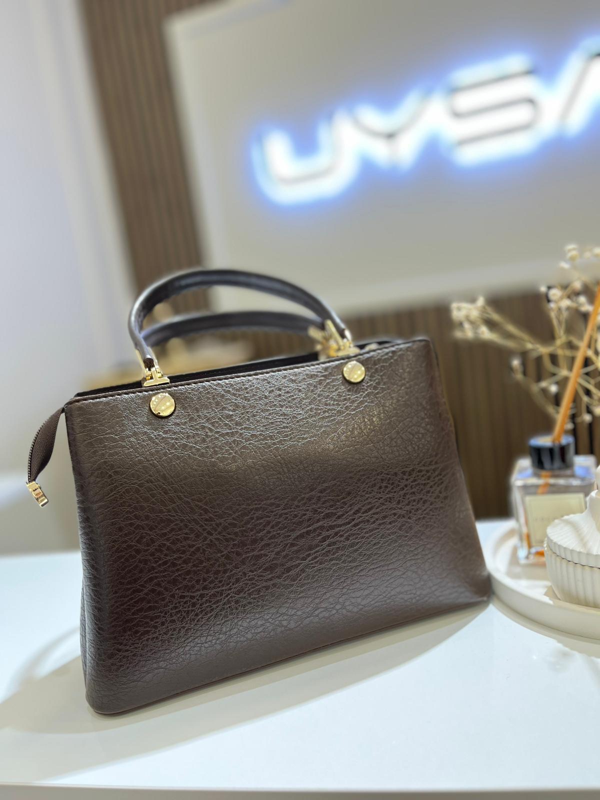 Nas Şık Kadın Midi El ve Omuz Çantası Acı Kahve Victoria 1529