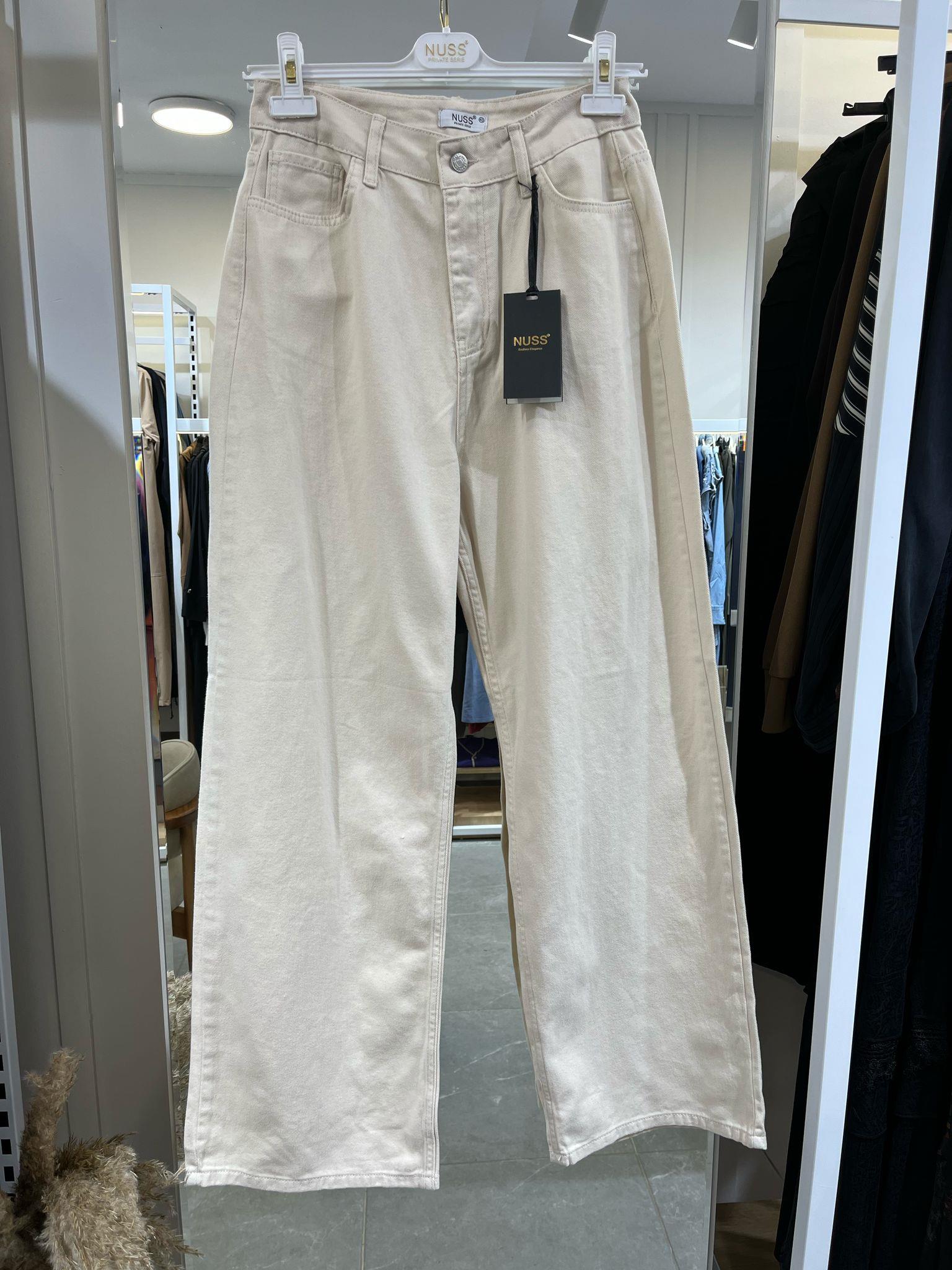 Nuss Kot Pantolon Ekru 4442