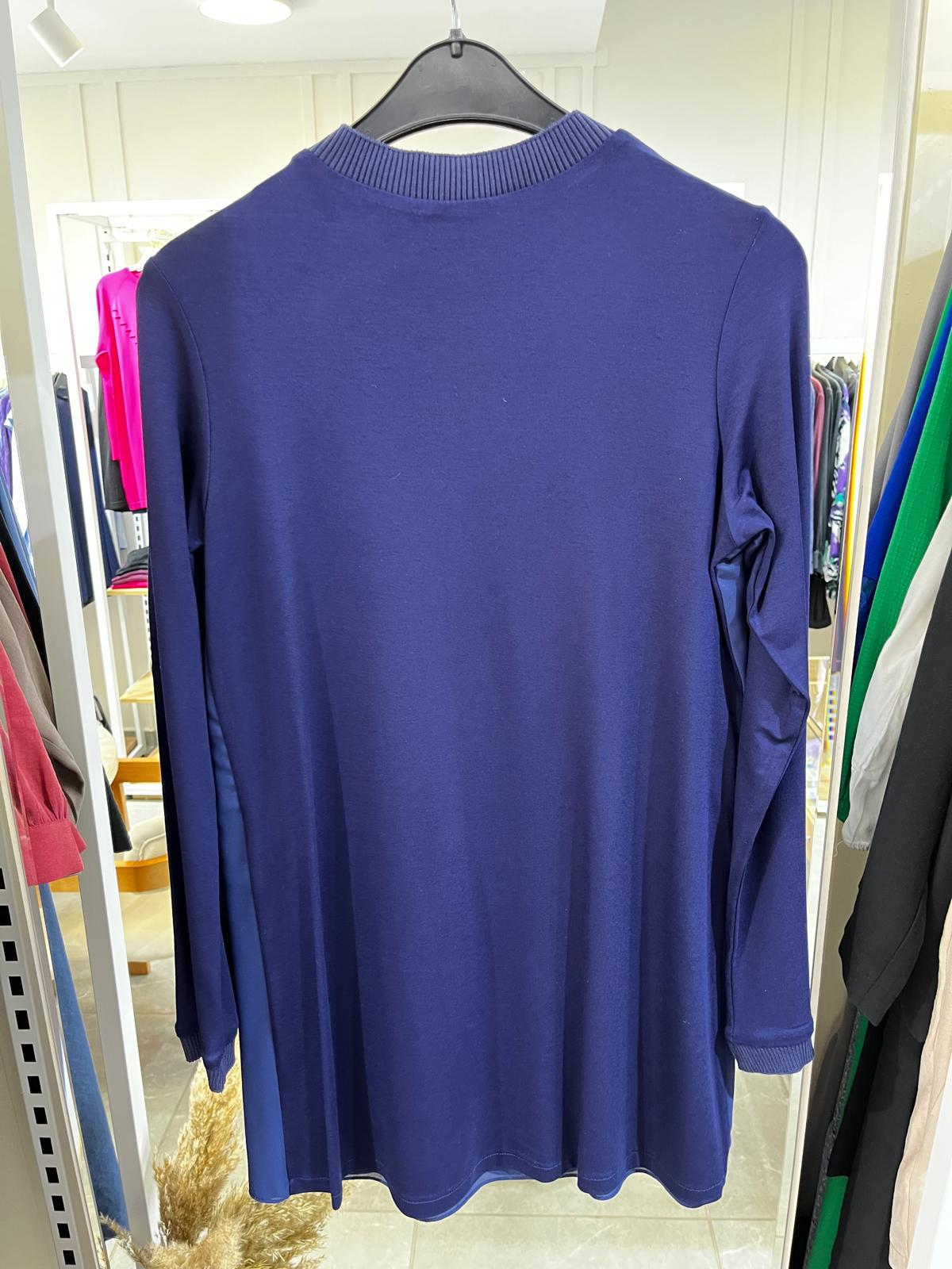 QMASH 9007 UZUNKOL ŞİFON İÇLİK LACİVERT