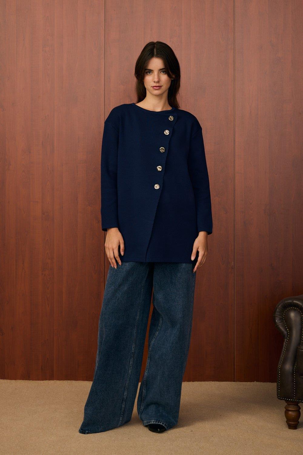 Merwish 1554 Verev Hırka Lacivert