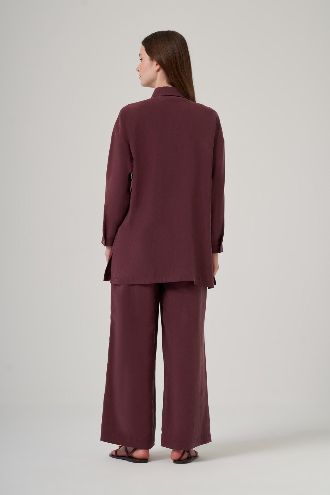 Nuss 26Y1052 Pantolonlu Takım Mürdüm