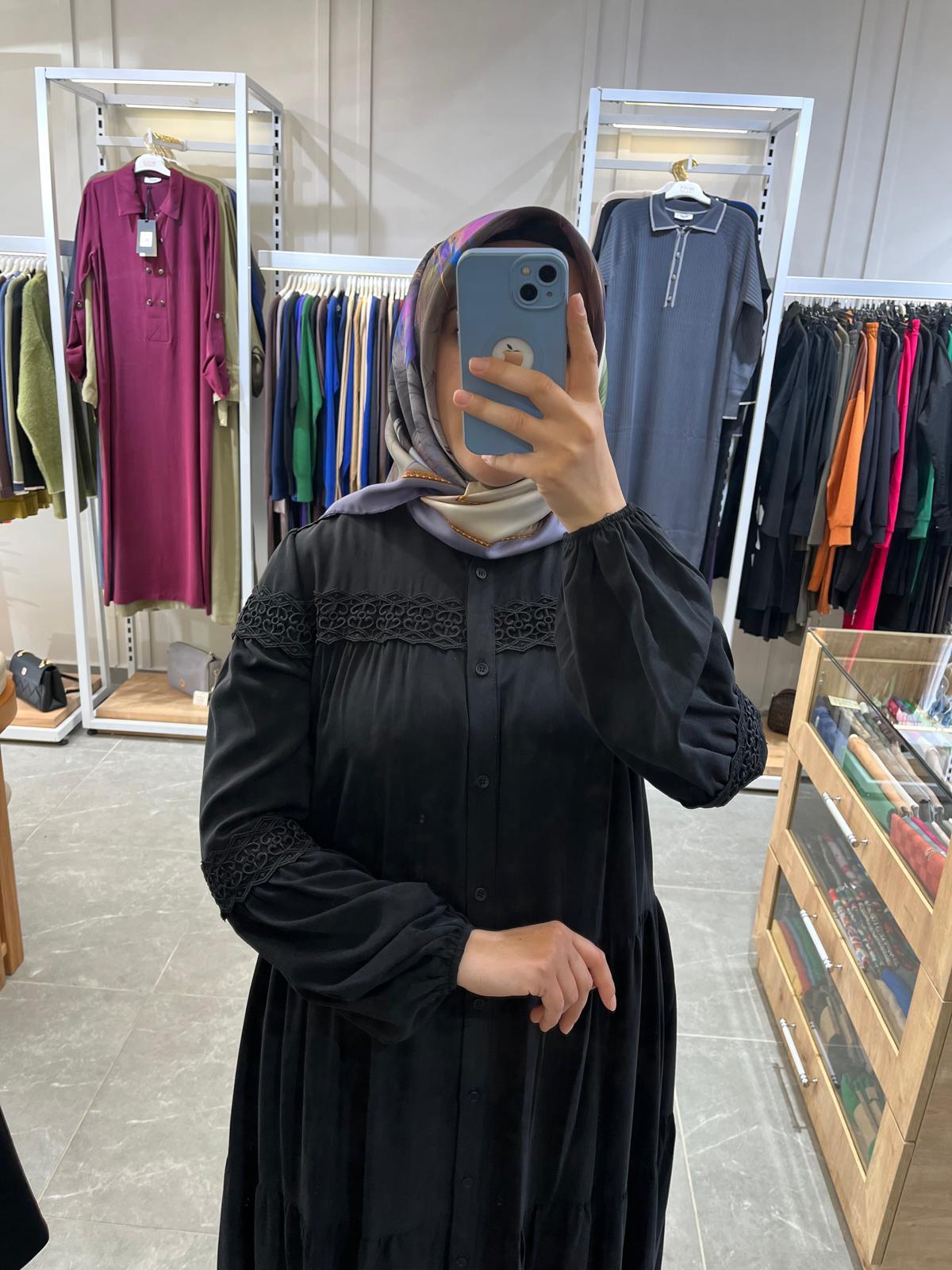 Nurcan Çetin Elbise 16113 Siyah