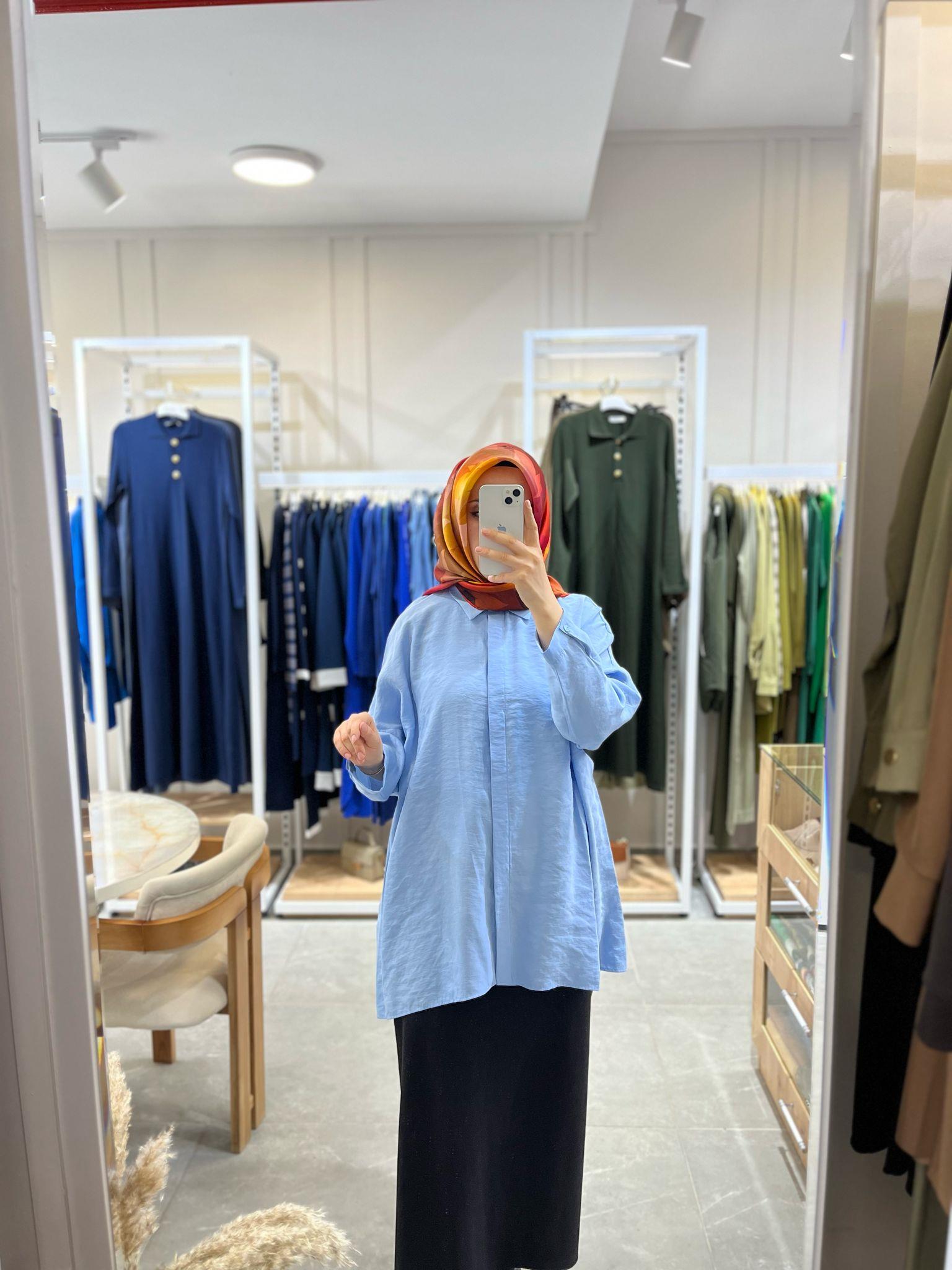 Nuss 3001 Oversize Düğmeli Gömlek Ross MaviGömlekNuss3865NussNuss 3001 Oversize Düğmeli Gömlek Ross Mavi