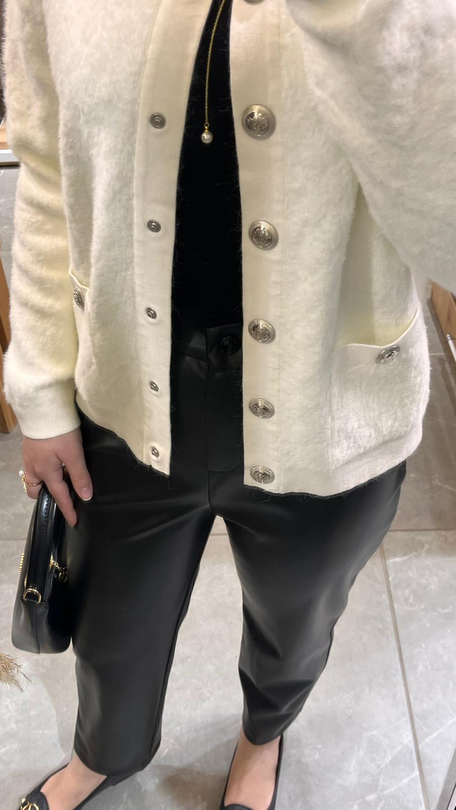 Yusuf Özdemir 1306 Deri Pantolon Siyah