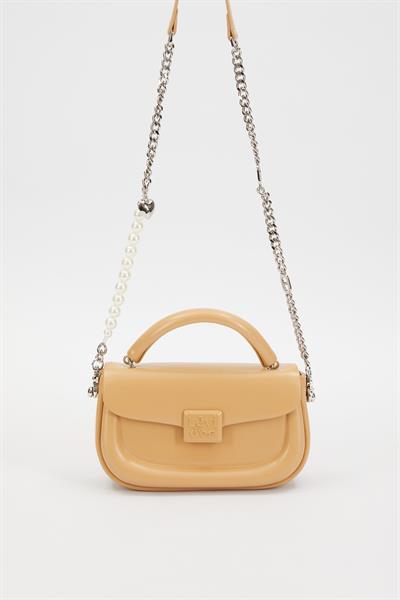 Levidor İnci Askılı Omuz Çantası 930234 Kahve