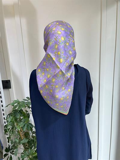 Belli Saf İpek Eşarp 4212D (T)-55 LİLA