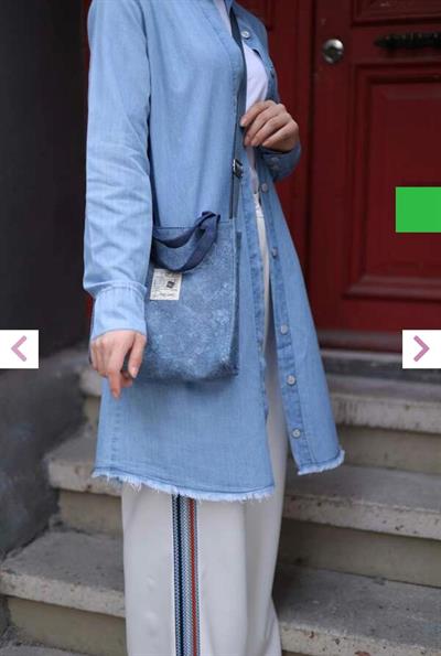 Kadın Püsküllü Tunik Açık Mavi